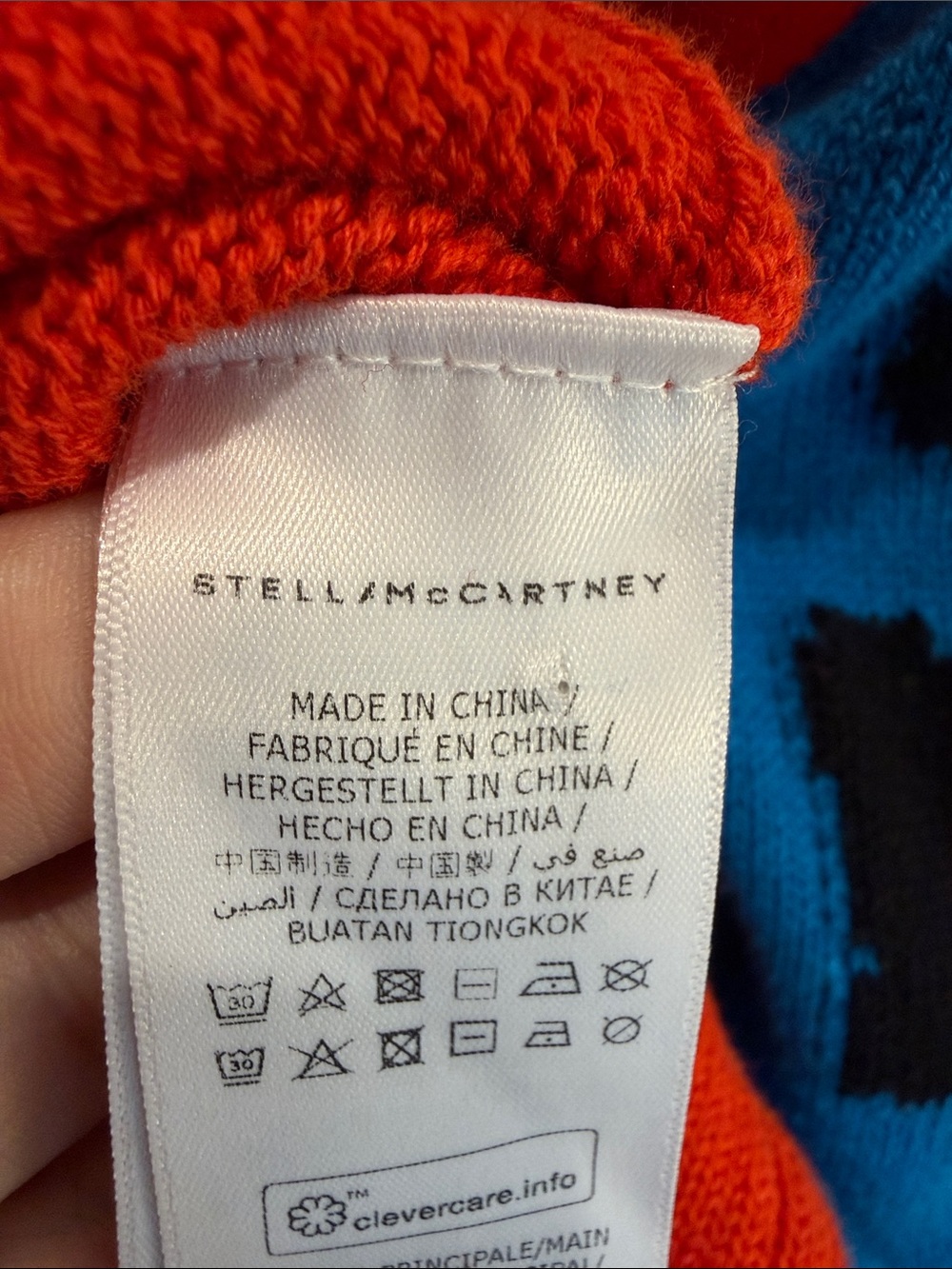 Stella McCartney Red and Blue Pencil Sweater Dopamine Dressing Size Small - Picture 15 of 15